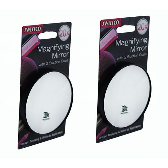 Makeup Mirror 20x Magnification 2Pk Black - Picture 1 of 2